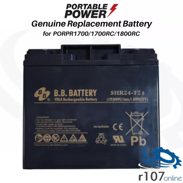 BB Replacement Battery 12v DC HR24AH Snap On 1700 Portable Power 1700RC/1800RC