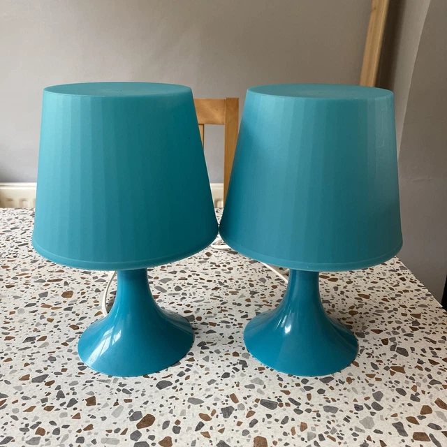 IKEA LAMPAN SOFT Cozy Mood Light Table Bedroom Lamp 29cm Set Of 2 Blue