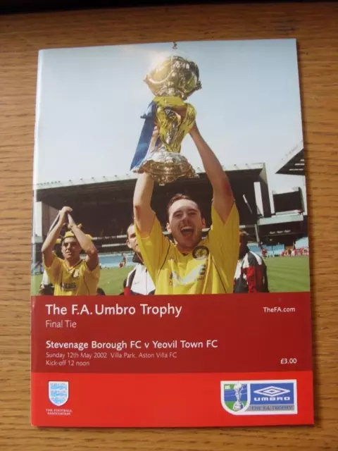 12/05/2002 FA Trophy Final: Stevenage Borough v Yeovil Town [At Aston Villa] (No