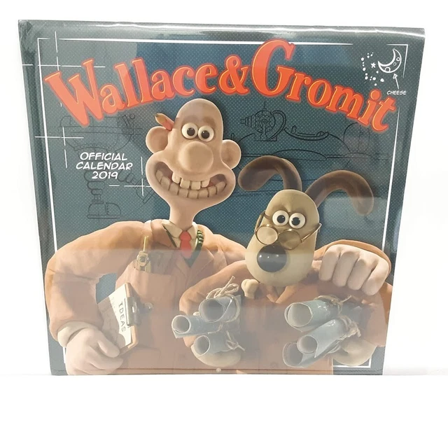 Wallace and Gromit Official Square Wall Hanging Calendar - New & Sealed - 2019