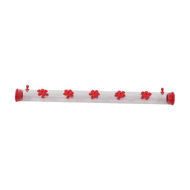 Hanging Long Tube Bird Feeder Facile Da Pulire Alimentatore Con Fiore Per De DB3