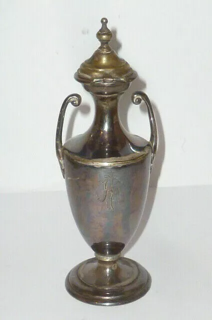 Alte silberne Amphore Vase Flakon Silber silver ?? 18cm Pokal Deckelvase Flasche