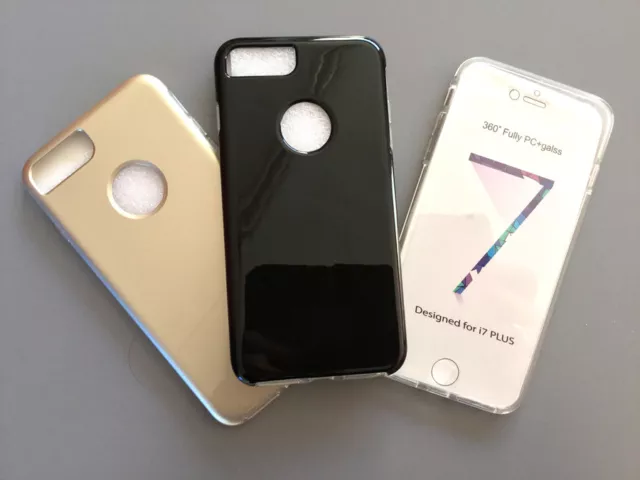 Funda 360º Gel Trasera Y Tapa Delantera Táctil Para Iphone 7 Plus Sin Puntos