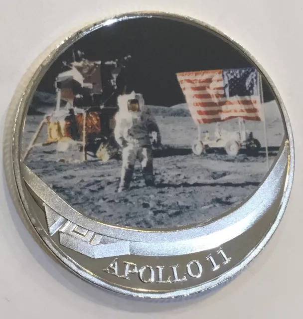 Apollo 11 50th Anniversary Moon Landing Neil Armstrong Coin Medal Space NASA