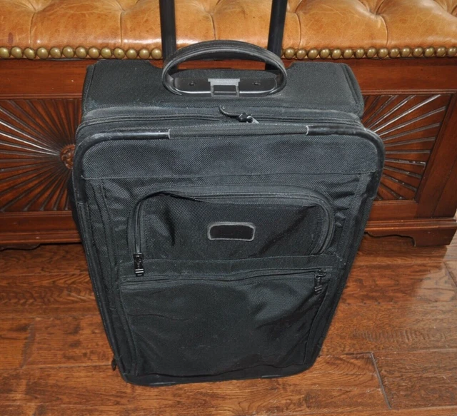 Tumi USA Black Ballistic Nylon 22” Wheeled Expandable Carry-On Garment Suitcase 2