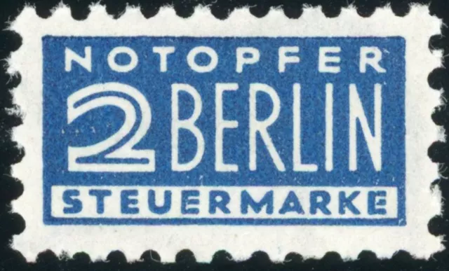 NOTOPFER BERLIN, MiNr. 2 A V, postfrisch, II. Wahl, gepr. Rolle, Mi. 60,-