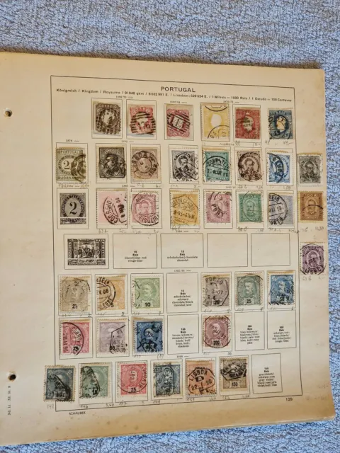 Portugal Sammlung #1 auf altem Schaubek Vordruck gest. 1862-1943