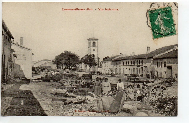 LANEUVEVILLE AUX BOIS - Meurthe et Moselle - CPA 54 - vue du village rue église