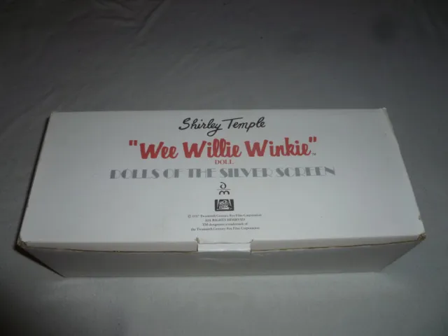 New Wee Willie Winkie Danbury Mint Shirley Temple Porcelain Doll Fox Film Nib