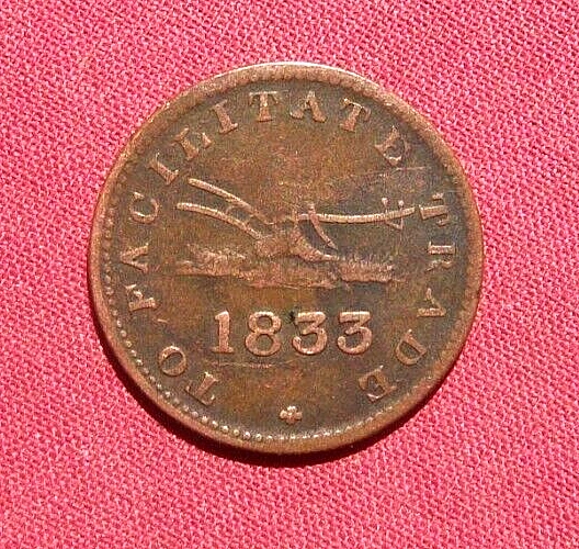 1833  Upper Canada  "To Facilitate Trade"   Half Penny Token