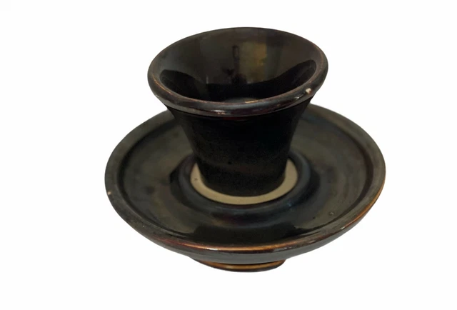 Vintage High Voltage Power Line Large Heavy Brown Ceramic Electric Insulator