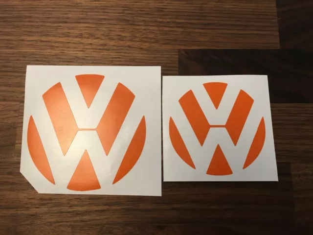 Cj Orange Mk7 Golf Gti Volkswagen Vw Front & Rear Emblem Inlay /1186