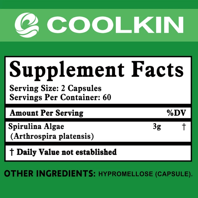 SPIRULINA 3000MG Weight Loss Supplement, Immune System Support