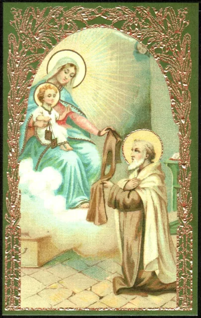 Santino Holy Card Image Pieuse - San Simone Stock - Sacerdote Carmelitano