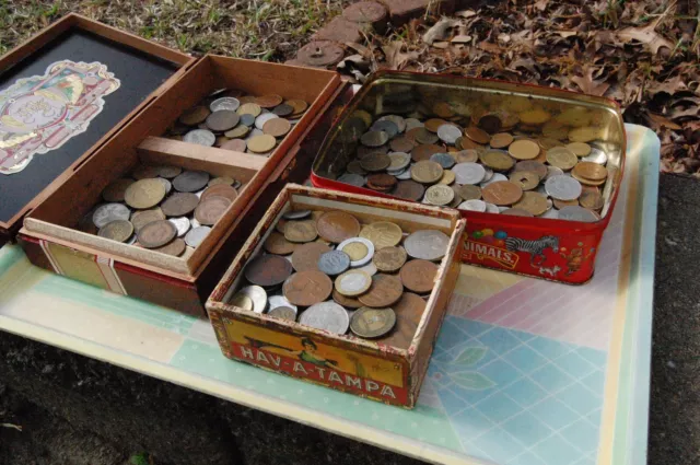 6 # Pounds Mix Foreign Old & Modern World Coins Lot Nice Variety