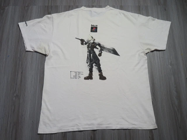 VINTAGE FINAL FANTASY VII 7 Cloud Promo Shirt 90s Size XL VINTAGE FINAL FANTASY VII 7 Cloud Promo Shirt 90s Size XL