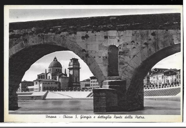 VERONA (878) - VERONA Chiesa S. Giorgio e dettaglio Ponte Pietra - Fp/Non Vg