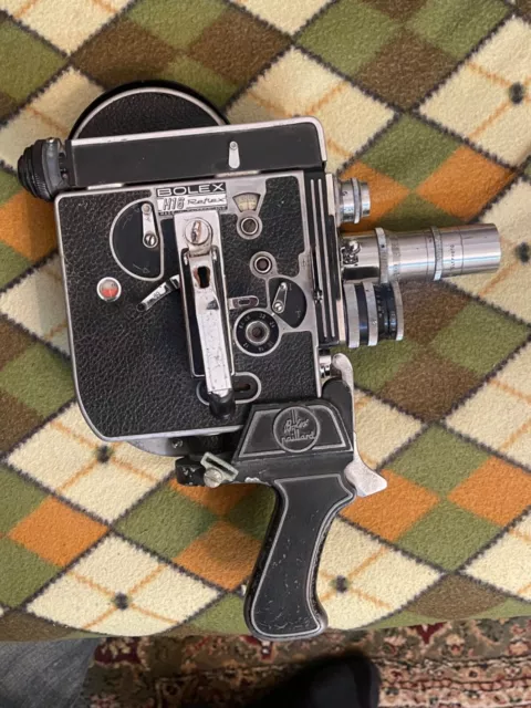Vintage Bolex H16 Reflex REX 4 (16mm Film Camera) with 3 lenses