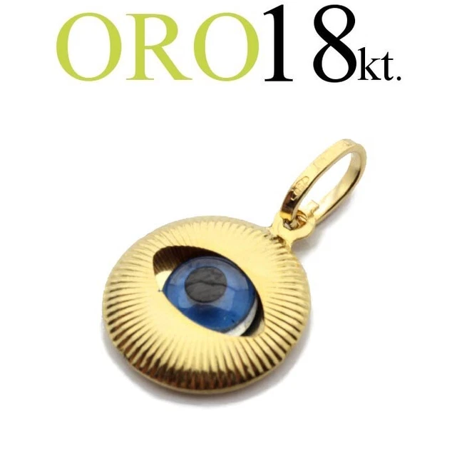Ciondolo Portafortuna Occhio Di Allah / Occhio Greco – Oro 18kt (750/1000) – Amuleto Unisex
