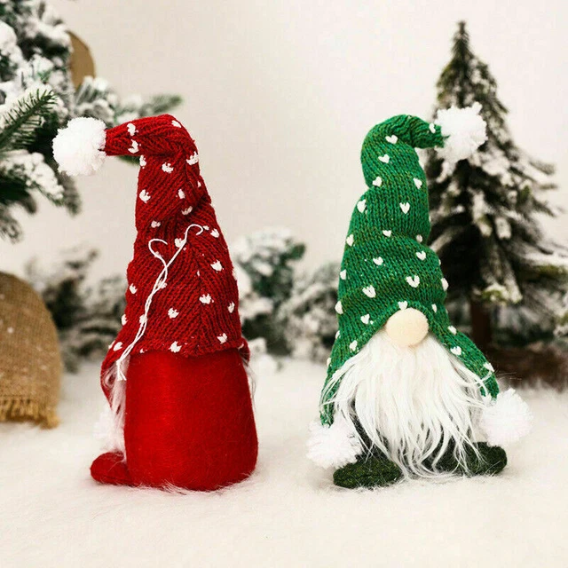 2X Weihnachten Figur Wichtel Figuren Zwerg Gnom Ornamente Geschenk Tisch Deko 4
