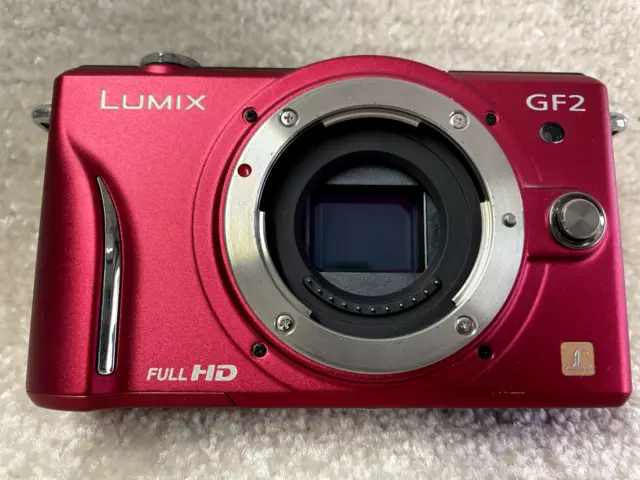 Panasonic LUMIX DMC-GF2 12.1MP Digital Camera - Red (Body Only) No Battery