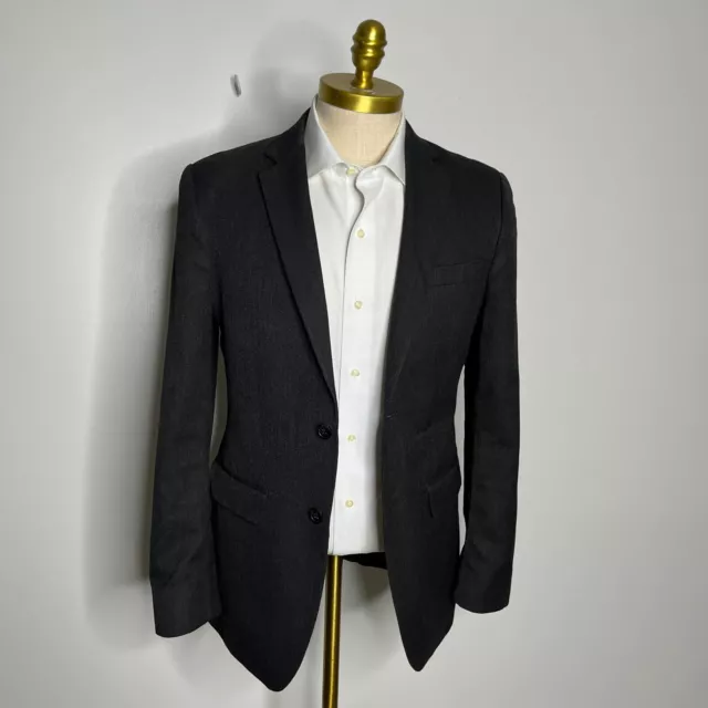 Banana Republic Tailored Fit Blazer Mens Charcoal Black Solid 38R