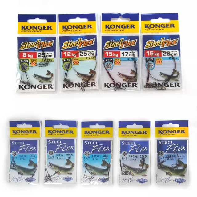 Rite Angler Wire Leader Fishing Hook Rig 9 Nylon Coated J Style Hook 30Lb  6pc