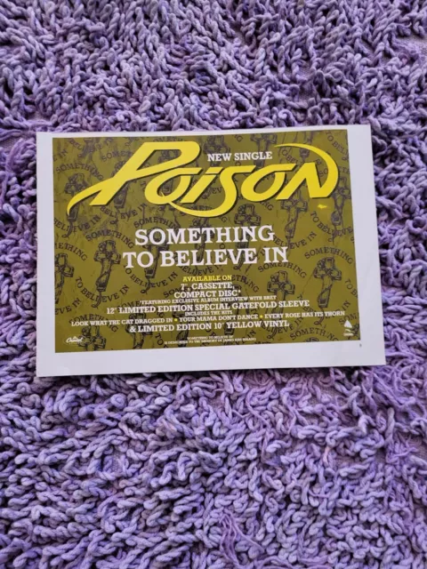 Tpgm58 Advert 5X8 Poison : 'Something To Believe In' Single