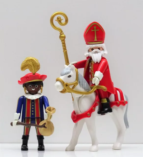 Assimilate Rose fersken SINTERKLAAS + DE Zwarte Piet Playmobil Per Nicholas Natale Santa EUR 39,71  - PicClick IT
