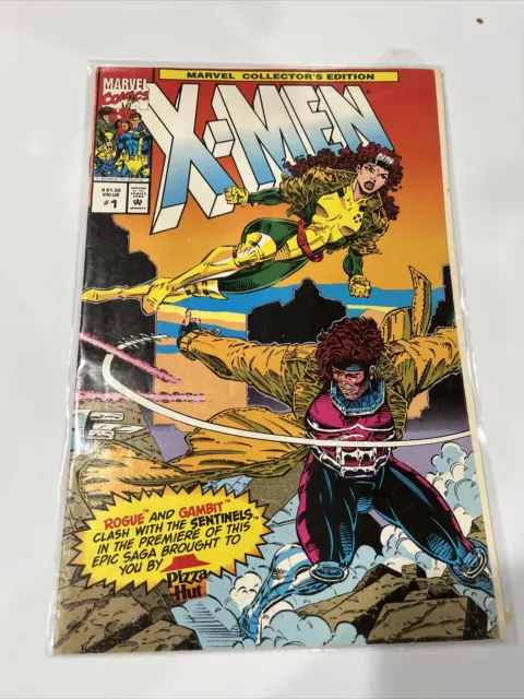 X-Men Pizza Hut, space collector series, edition.#1 1993 marvel comic