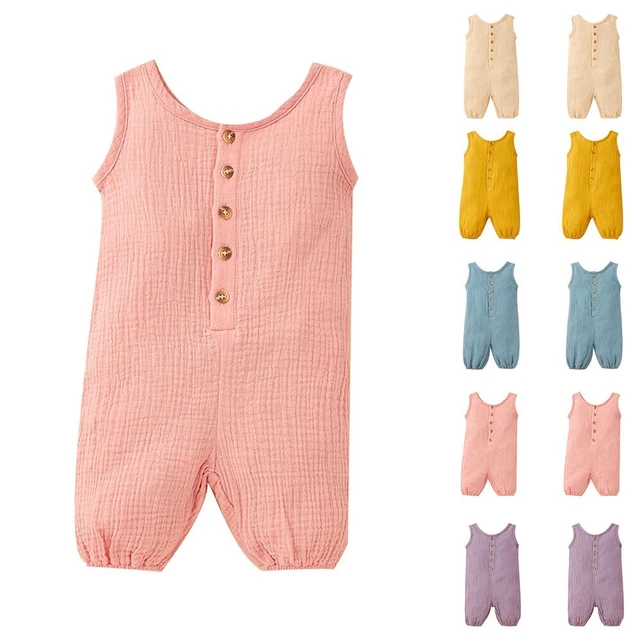 Newborn Baby Boys Girls Summer Outfits Clothes Romper Jumpsuit Pants Bodysuit