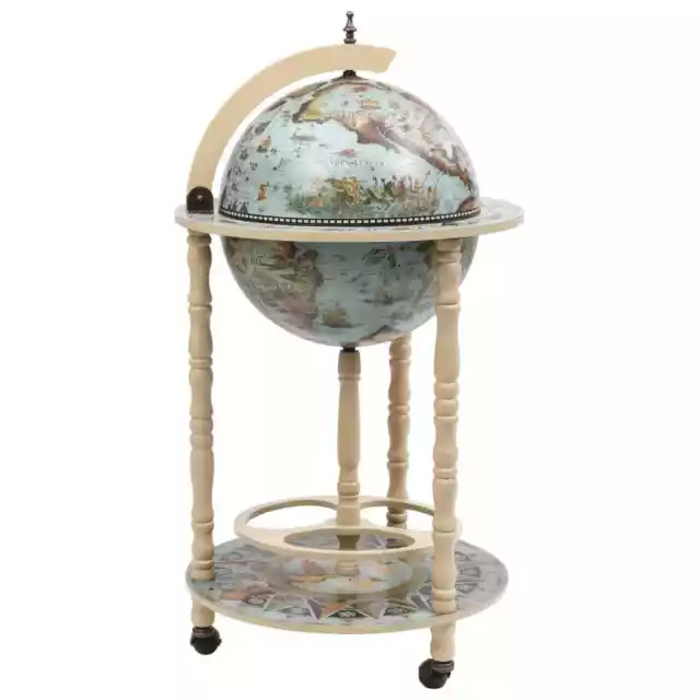 Bar sous forme de globe Bois d'eucalyptus Bleu