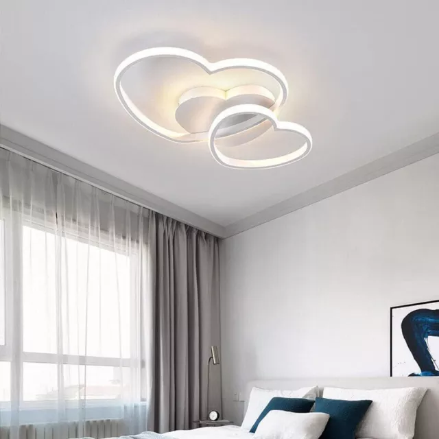 Plafoniera LED Lampada da Soffitto 31W Forma di Cuori Sovrapposti Moderno Bianco 2