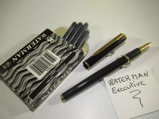 Stylo plume or 18 K WATERMAN EXECUTIVE – French fountain pen WATERMAN gold nib 2