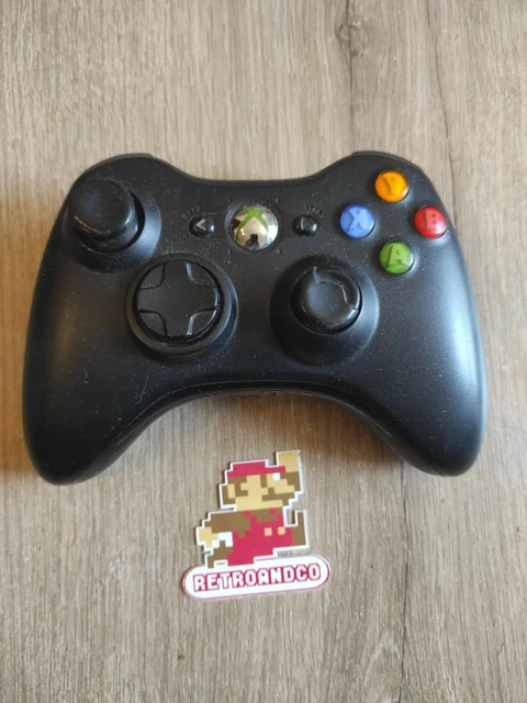 Manette Xbox 360 Sans Fil Officielle Noire + Adaptateur Bluetooth PC - Boîte Incluse