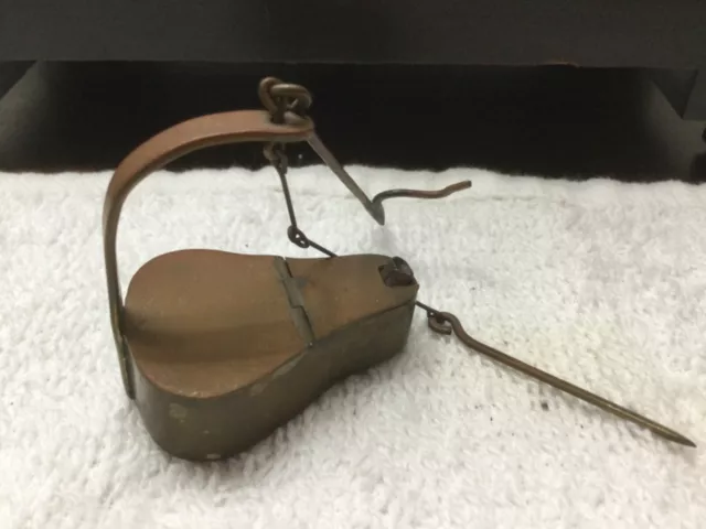 Antique Tiny  Brass Betty Lamp in VERY Nice Condition 1.5”