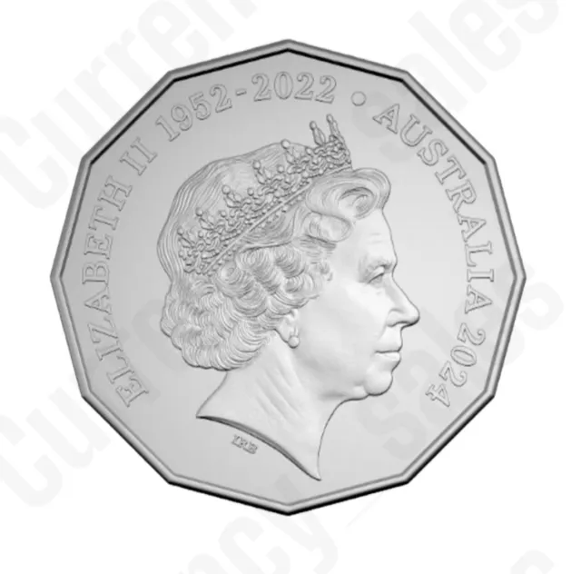 NEW 2024 50c Coin UNC RAM Uncirculated Australian Fifty Cent Coin Queen Eliz II