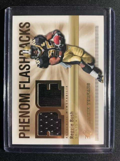 2007 SP Rookie Threads Reggie Bush Phenom Flashbacks Game-Used Patch Saints