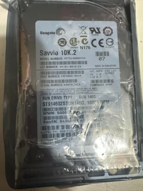 Sun Oracle  Seagate Savvio ST930003SSUNG 300GB 6Gb Hard Drive