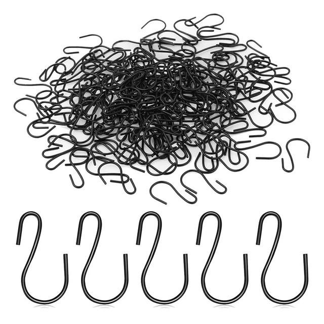 120Pcs 1-Inch for S-Shaped Hook Small S-Shaped Hook for Crafts (Black) D7G2