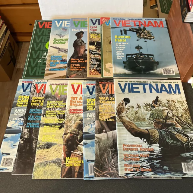 Vietnam Magazine Lot Of 13 1993 1994 War Guns Gear Marine Army Combat VTG ART