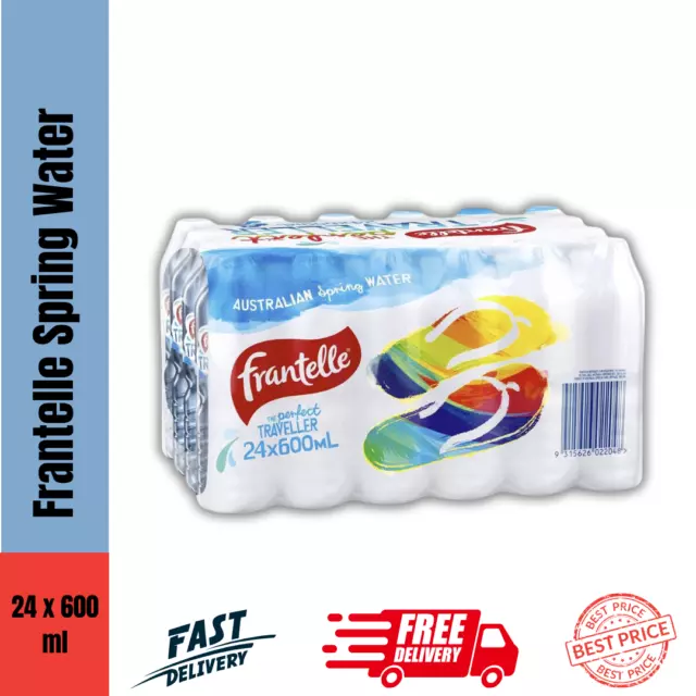 Frantelle Spring Water Spring Water Bottle Pack of 24 x 600ml Fast Dispatch-AU*