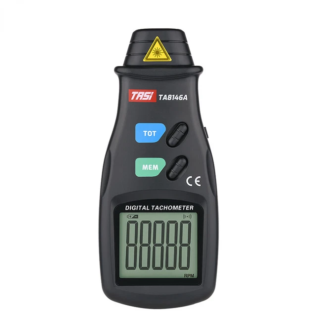 Digital Tachometer Up to 99999 LCD RPM Display Non-Contact Speedometer Meter