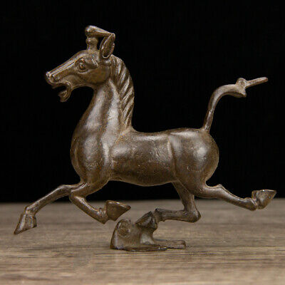 11.5 cm Chinese Bronze horse Statue Old Brass animal horse Sculpture