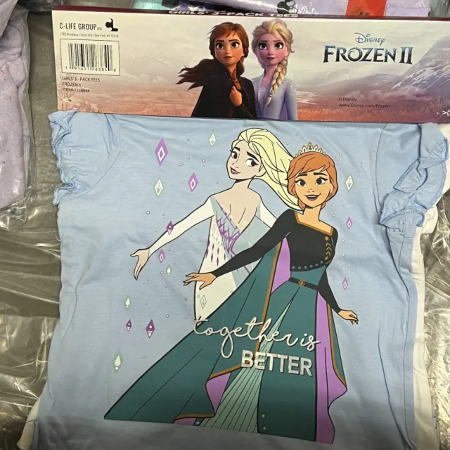 Disney Frozen II Girls’ 3-pack Tees - Size 4T - NEW & SEALED