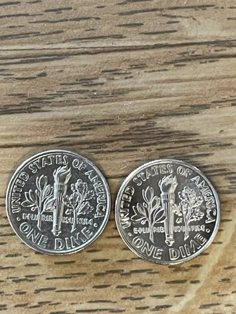Lot Of 2 Dime Coins E Pluribus Unum  United States Of America USA