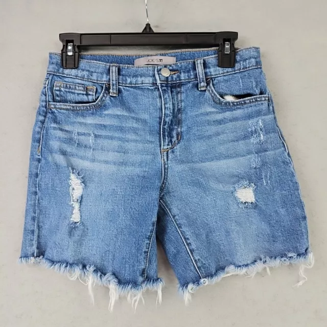 Joes' Jeans Boyfriend Shorts Womens 26 Blue Distressed Relaxed Comfort Stretch