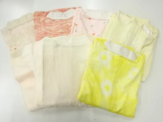 35976# Japanese Kimono / Antique Juban / Set Of 7