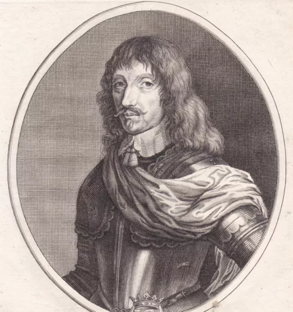 Portrait XVIIe Charles de Lorraine Vaudémont Duc Lorraine De Bar Daret 1652