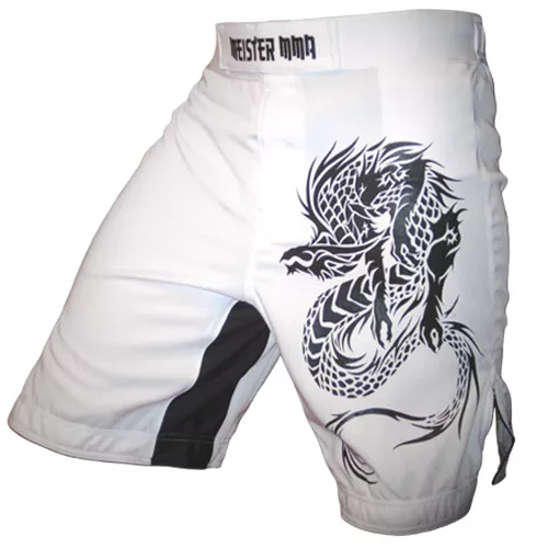 Drache Hybrid Flex Brett Shorts - Meister MMA Kampf Zug Boxen S M L XL Weiß